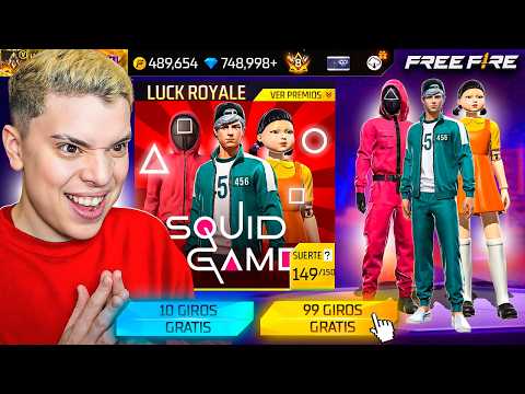 ¡COMPRE TODA LA COLABORACION DE FREE FIRE X SQUID GAMES! 🔥 TODO EL JUEGO DEL CALAMAR 🔥