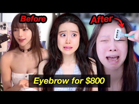 Pretty Korean Livestreamer Starts LOSING HER MIND & Shaves Off Eyebrows For Highest Bidder