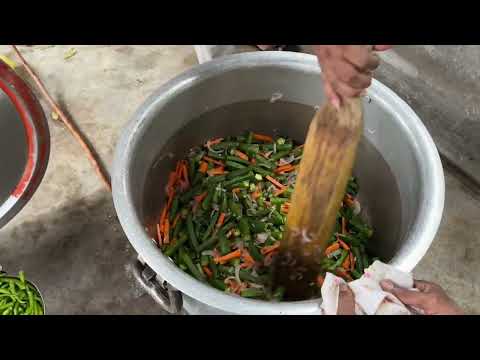 25 kg Bhenda mirchi mix making