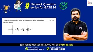 #01 Network Question Series for GATE 26 | EE | ECE | IN