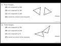 Triangle Congruence Methods and Properties