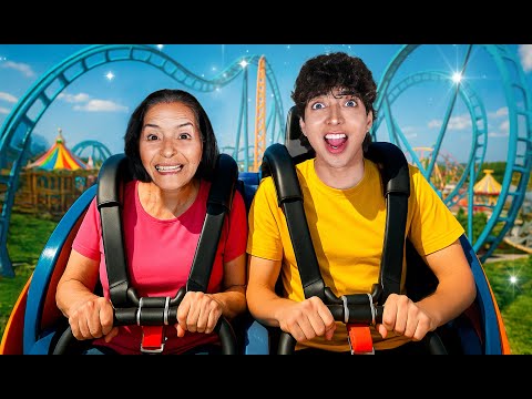“24 HORAS en el PARQUE de DIVERSIONES MÁS EXTREMO con mi FAMILIA 😱🎢 ¡Casi nos desmayamos!”