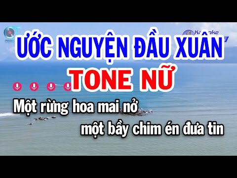 Karaoke Ước Nguyện Đầu Xuân Tone Nữ ( Gm ) Nhạc Xuân Mới 2025 || Karaoke Đồng Sen