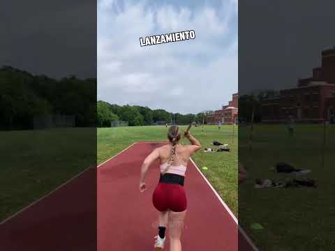 💪🏻 UNA ATLETA DE JABALINA PUEDE LANZARLA A 100KM/H #atleta #deportes