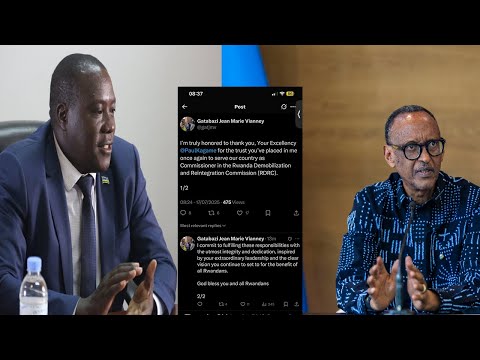 AMAGAMBO Akomeye GATABAZI J.M.V Abwiye H.E KAGAME NYUMA yo Kumugarura Mu Nshingano nyuma y'IMYAKA 3