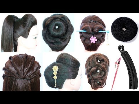 6 Simple & elegant hairstyles for party, weddings, gown, lehnga | new hair style tricks