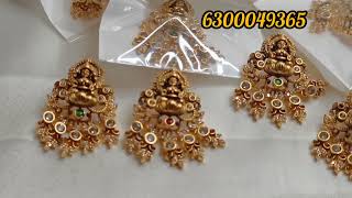 gold replica laxmi ammavari pendents||antic pendents collection to order whatsapp 6300049365