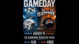 Peace Country Cowboys vs Calgary Gators AFL 2026 Semi Finals Playoffs
