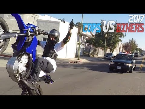 Cops VS Bikers Running From POLICE CHASE Motorcycle Caught By Cop Wheelie FAILS Bike Chase Video