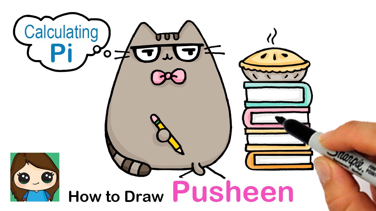 How to Draw Pusheen Calculating Pi