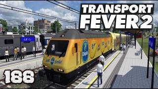 Transport Fever 2 S14/#188: Mitfahrt auf dem ersten Teil der Uni-Linie, die insgesamt 10 Züge kriegt