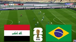 IRAQ VS BRAZIL FIFA World Cup 2026 (USA) - Full football Match All Goals - PES gameplay pc