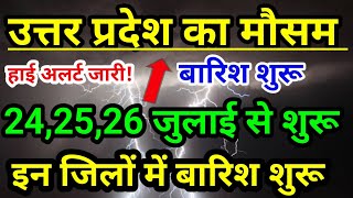 उत्तर प्रदेश मौसम विभाग : 24 जुलाई 2025 Uttar Pradesh Weather News 24 July 2025 Lucknow Weather