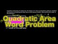 Garden Pathway and Quadratic Equations