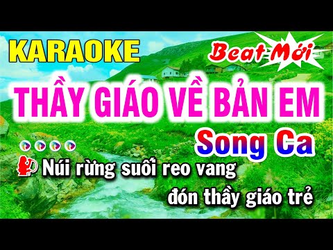 Karaoke Thầy Giáo Về Bản Em  (Beat Mới) SONG CA Nhạc Sống | Lâm Hiền Karaoke ♫