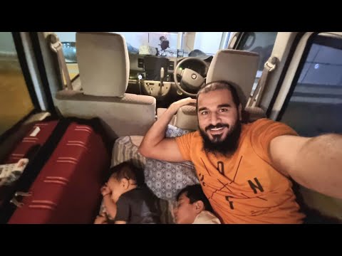 Sleeping in car at Highway | Day 1 | Karachi to Kashmir road trip with family | Mustafa Hanif BTS