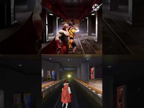 Mortal Kombat recreates Omni-man’s train scene 🔥🔥🔥 #invincible #mortalkombat #gaming