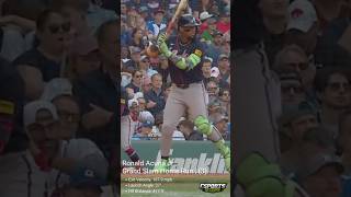 Ronald Acuña Jr's Towering GRAND SLAM at Fenway broke the Green Monster! 😱💥 #Shorts