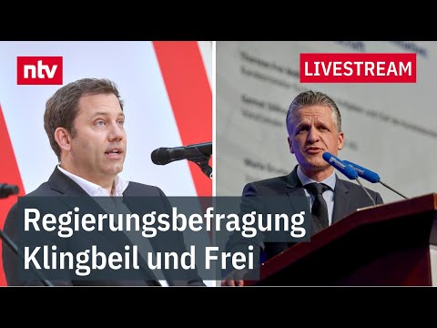 LIVE: Regierungsbefragung Vize-Kanzler Lars Klingbeil und Chef des Bundeskanzleramts Thorsten Frei