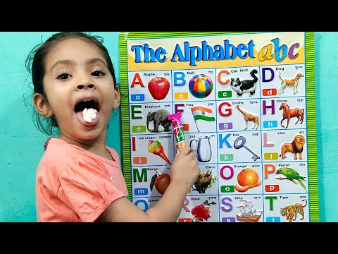 pari ke muh mai candy a for apple b for ball c for cat, alphabets,phonics song, english varnamala