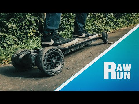 Electric Skateboard KAMPUNG RUN | Ownboard Bamboo AT Quick RAW RUN