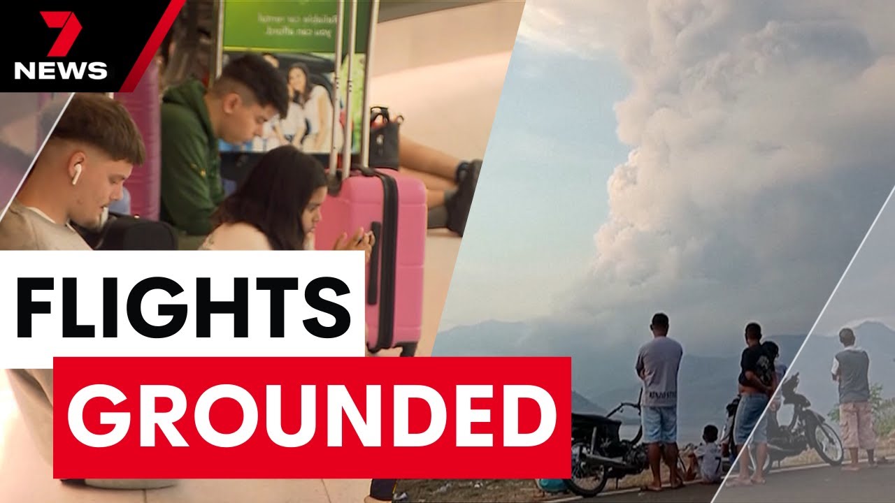 Australian travellers stranded as Bali flights are grounded | 7NEWS