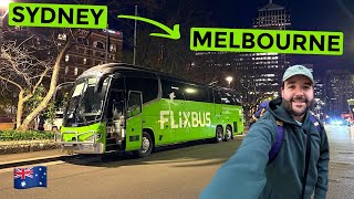 11 hours overnight Flixbus from Sydney to Melbourne
