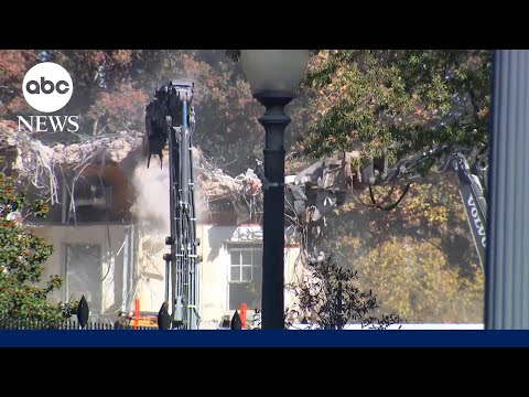 YouTube video thumbnail: Entire White House East Wing to Be Torn Down for Trump’s New Ballroom