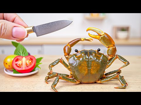 Crispy Miniature Crab Snack Recipe | Tiny ASMR Cooking with Crunchy Bites and Satisfying Sounds