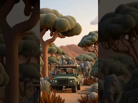 जंगल में हाथी 🐘 से सावधान ⚠️। A very adventurous and thrilling safari 🦁. #shorts #animals #elephant