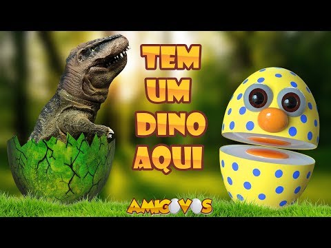 Desenho de Dinossauro, Tem um dinossauro vivo aqui / Desenho animado Amigovos