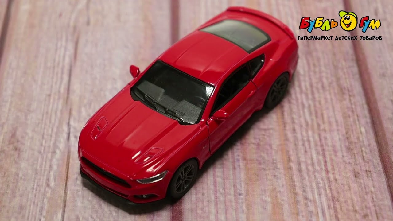 Автомобиль Ford Mustang GT 2015 KINSMART инерционный  - видео