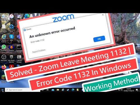 Zoom ошибка 1132 windows 8