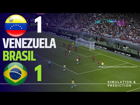 VENEZUELA 1-1 BRASIL | Resumen • Eliminatorias Sudamericanas 2024 Simulación/Recreación