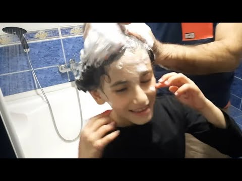 Babam saçlarımı yıkadı kuruladı ve taradı ❤️ نواف يتحكم في لانا وماتقول لا !