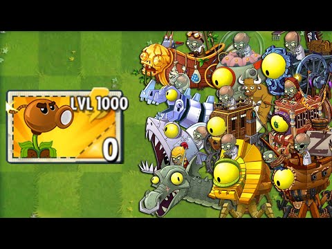 100% All PEA Plants LEVEL 1000 vs All Final Boss - Plants vs Zombies 2 Mod