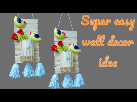 Bird wall hanging / icecream stick wall hanging | popsicle stick craft #walldecor