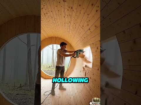 He built a house inside a giant tree 😮