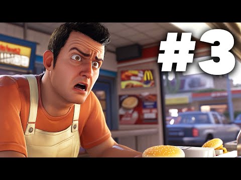 FAST FOOD SIMULATOR Gameplay Walkthrough Part 3 - DRIVE THROUGH (MOST STRESSFUL VIDEO EVER)