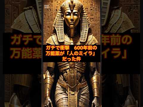 【世界の歴史】600年前の万能薬が人のミイラだった件 ピラミッド #ミステリー #ミイラ #衝撃の事実 #中世ヨーロッパ #万能薬 #歴史の闇 #雑学 #shorts #foryou #history