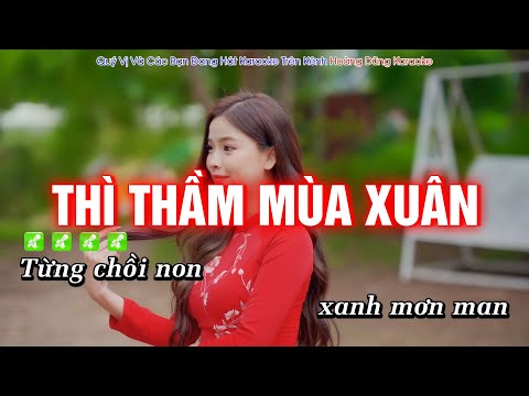 Karaoke Thì Thầm Mùa Xuân Tone Nữ EDM Cực Bốc, Hát Cực Đã || Karaoke Nhạc Tết | Hoàng Dũng Karaoke