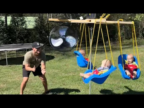 Dad builds backyard Ride for Triplets!