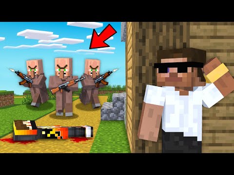 Minecraft But Villagers has OP Guns..