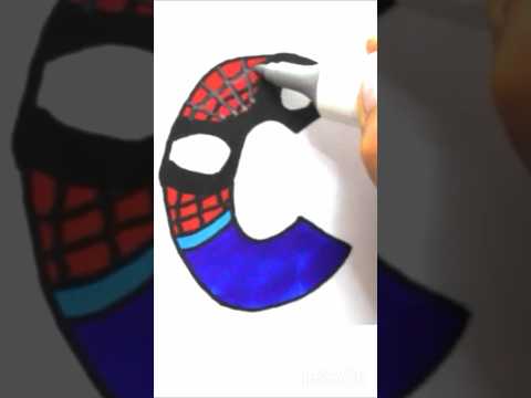 Letter C Spider-man #lettersSpider #spiderman #drawings #art #howtodraw #short
