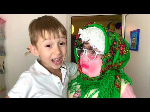 Ruslan found a doll and pretends to be a parent