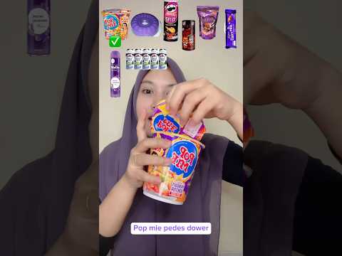 Makan serba ungu 💜 + Boncabe Lv 50 sampe Behel Lepas⁉️😱😭 #mukbang