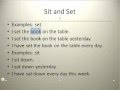 Understanding 'Sit' and 'Set' Verbs