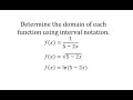 Understanding Domains of Functions