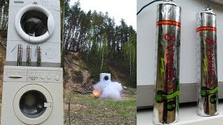 Cobra 8 Firecracker vs 2 Washing Machines - 2 Explosions (Cobra 8 Di Blasio Elio Firecracker 100 g)