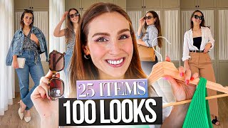 100 LOOKS AVEC 25 ITEMS ?! 😱 Ma garde-robe capsule estivale 👗
